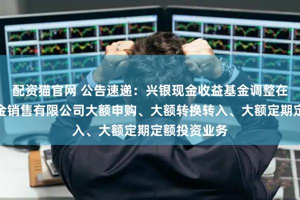 配资猫官网 公告速递：兴银现金收益基金调整在大连网金基金销售有限公司大额申购、大额转换转入、大额定期定额投资业务