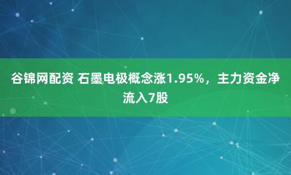 谷锦网配资 石墨电极概念涨1.95%，主力资金净流入7股